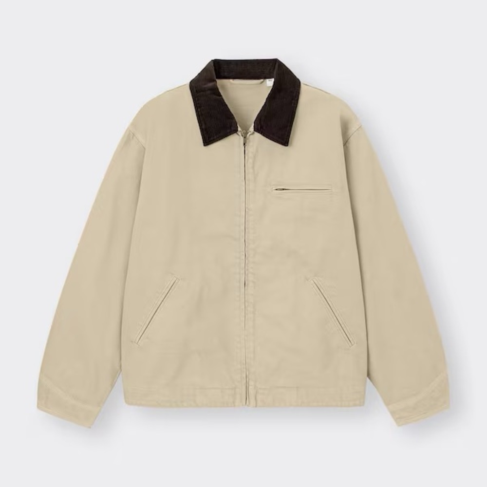 GU washed cotton work jacket